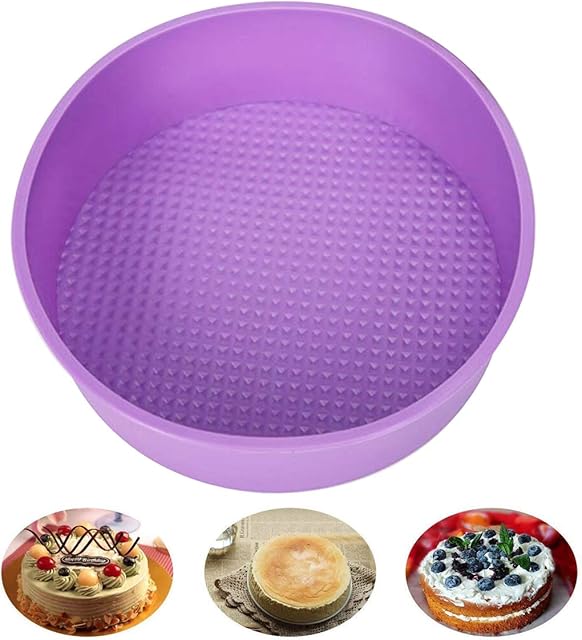 Baking Silicone Round Cake Pan Baking Mold, BPA Free, Non-Stick European-Grade Silicone, 2.36-inches Deep (10 inch)