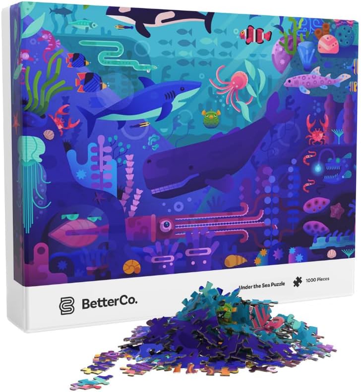 BetterCo. - Flamingo Sunset Puzzle 1000 Pieces - Difficult Jigsaw Puzzles 1000 Pieces - Challenge Yourself with 1000 Piece Puzzles for Adults, Teens, and Kids