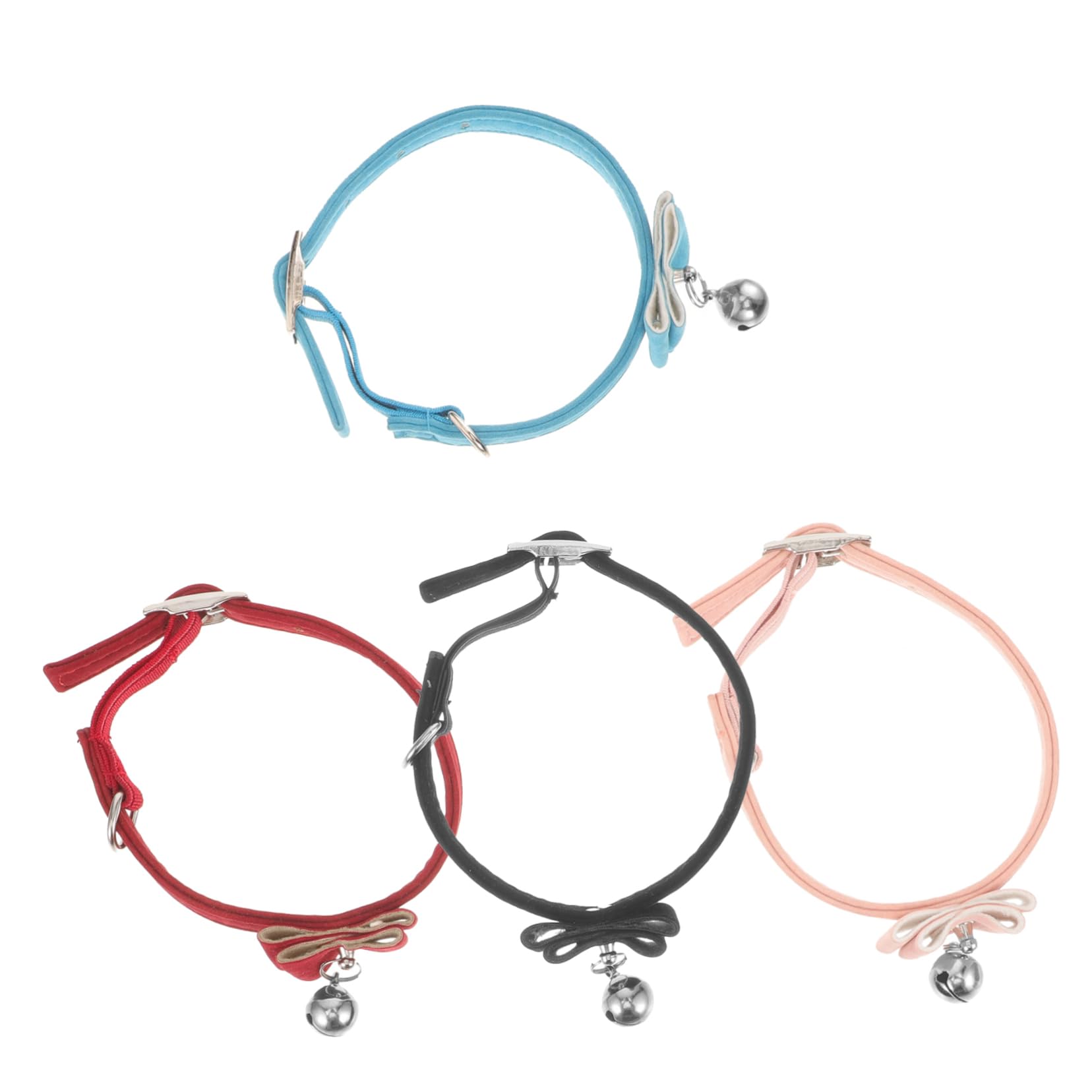 Sosoport Pink with Bowknot Adjustable Puppy for Small Dogs Festive Decorative Necklace