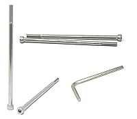 Vista 195 de iexcell 25 piezas M4 x 60/65/70/75/3.150 in paso de rosca 0.028 in acero inoxidable 304 cabeza hexagonal Tornillos Tornillos surtido Kit