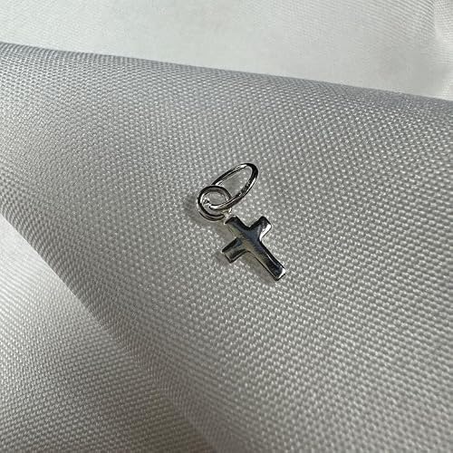 jewellerybox Petite breloque croix unie en argent sterling – vue 4