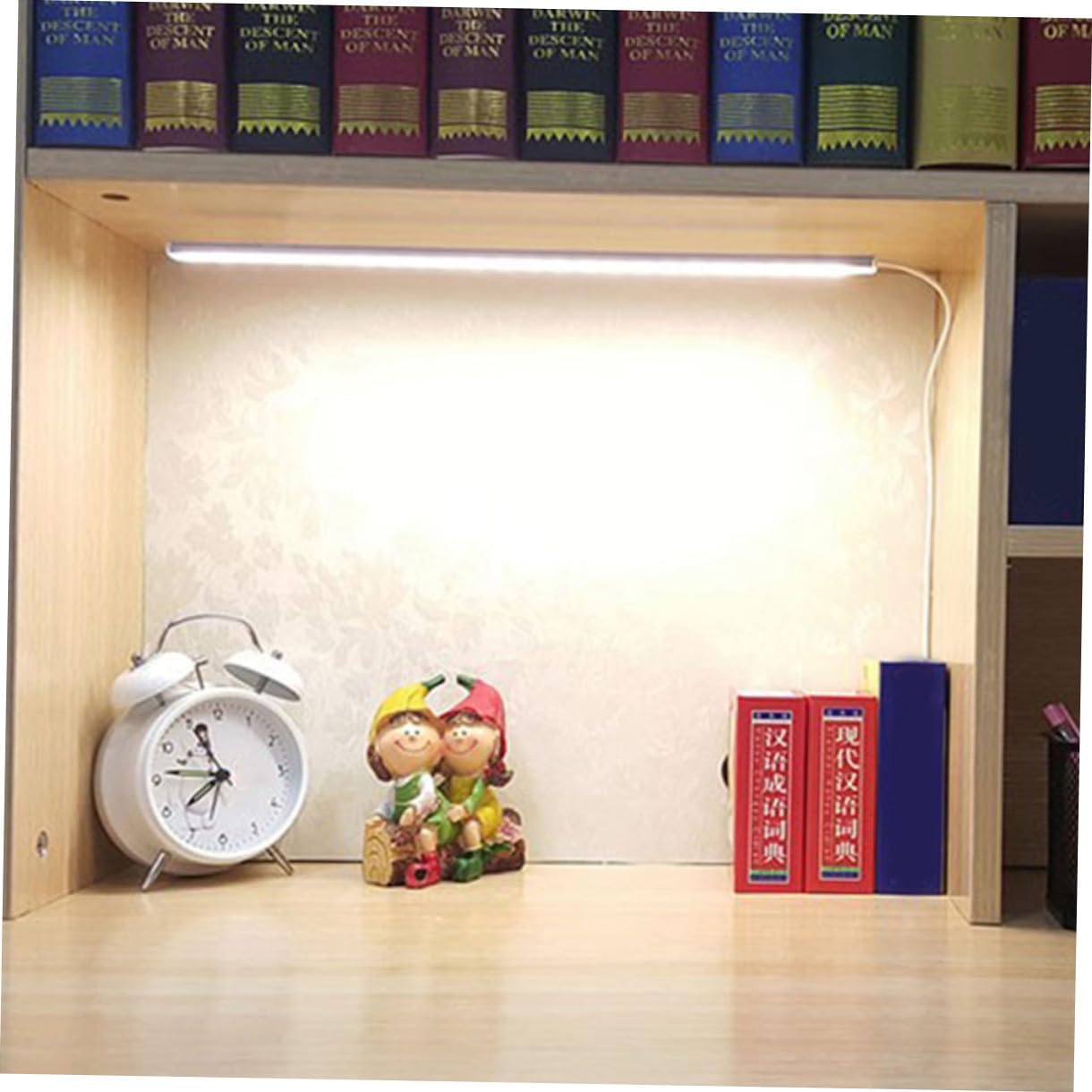 2PCS USB LED Reading Light Strip Eye-Caring Desk Lamp with Warm White Light Flexible Reading Lamp Bar for Study Dorm Room