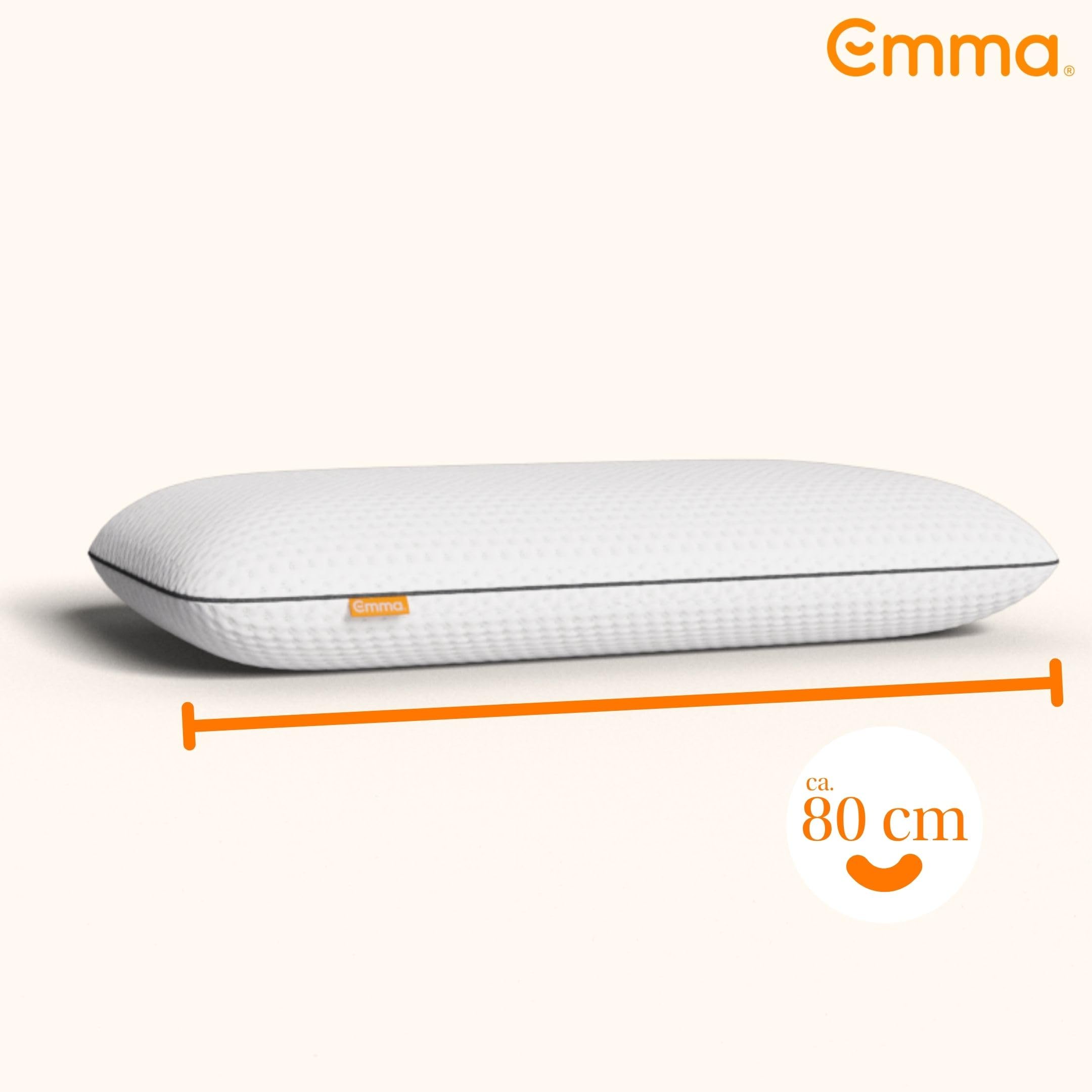 Emma Classic Stützkissen 80x40 cm Kopfkissen Testsieger Stiftung Warentest Gut 1,7 Atmungsaktiv Waschbarer Bezug