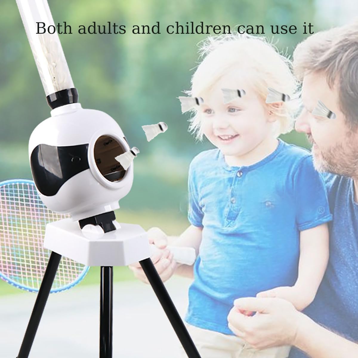 MáQuina AutomáTica De Servicio De BáDminton, Lanzador De Volantes De BáDminton, Ayuda para El Entrenamiento para Principiantes, MáQuina De Entrenamiento De BáDminton para Adultos Y NiñOs