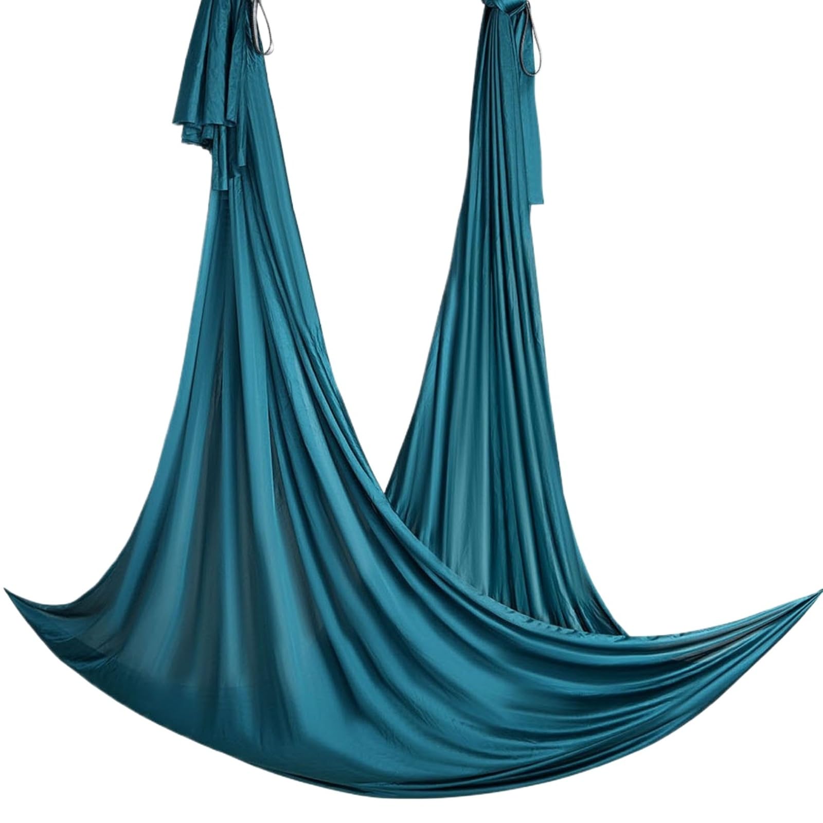 HEJIGOOD Stretch Aerial Yoga Hammock 280cm Wide x 100cm Long Seamless Nylon Swing Load 1984lb for Home Studio (Dark Green)