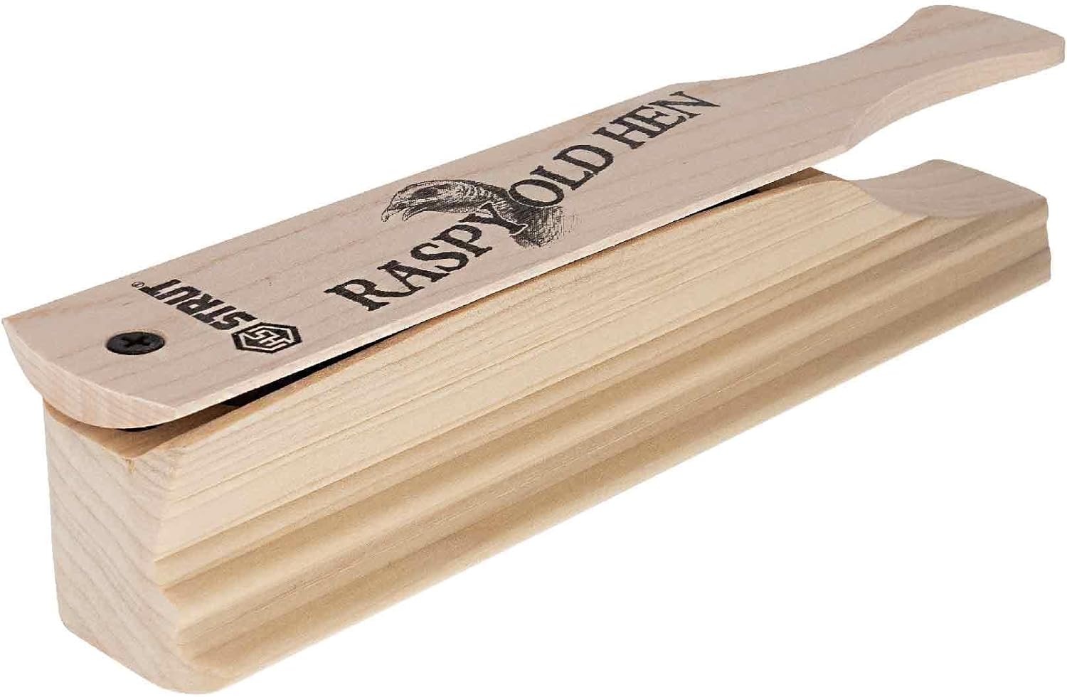 Hunters Specialties Raspy Old Hen Box Call - Native Hardwood Construction Wide Range of Realistic Turkey Sounds