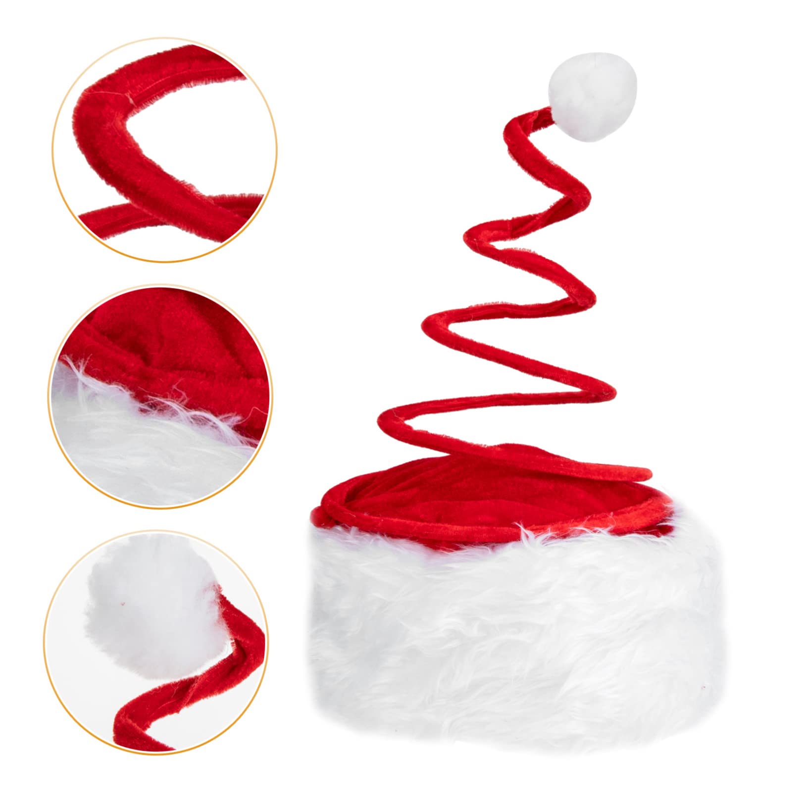 5 Uds Sombrero De Primavera De Navidad Divertido Sombrero De Navidad De Papá Noel Con Resorte De Bobina Diseño Elástico De De Elfo De Papá Noel