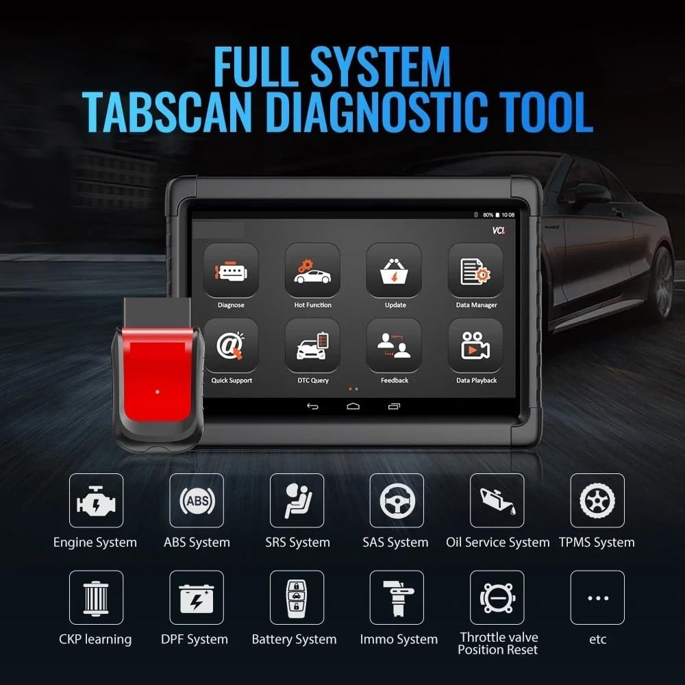 X6 OBD2 Scanner automobilistico professionale ABS SRS Olio EPB BMS Ripristina tutto il sistema Bluetooth ODB OBD 2 Strumenti di scansione diagnostica for auto(Ancel X6 EU Plug)