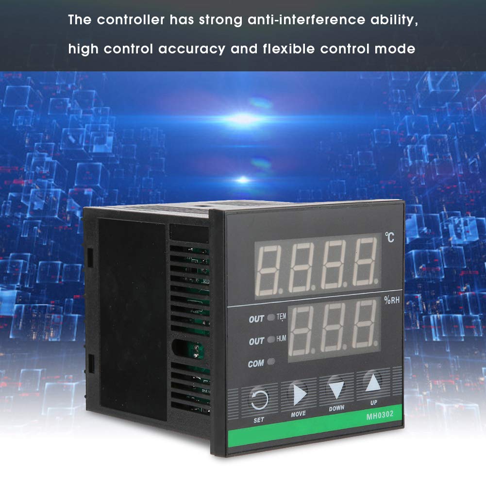 Controlador Digital de Temperatura y Humedad Sensor de Alta Precisión Montado en Panel para Uso Industrial