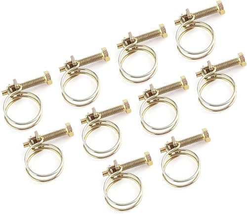 Miniatura 3 de Acouto Double Wire Hose Clamp Double Wire Water Hose Tube Clamp Pipe Plumbing Pipe Tube 304 Stainless Steel (25mm (21-25))