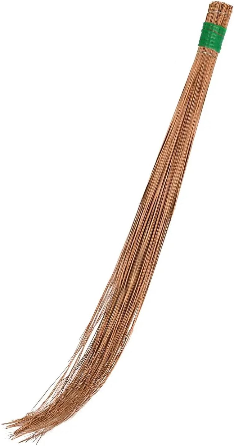 - Zureni Traditional Coconut Broom Stick Leaf Grass 40 inch Long Broomstick Washable Seekh Jhaadu with Firm & Comfortable Grip Ideal for Wet Surface Cleaning (1 Pc, 350Gm, Random Colors)