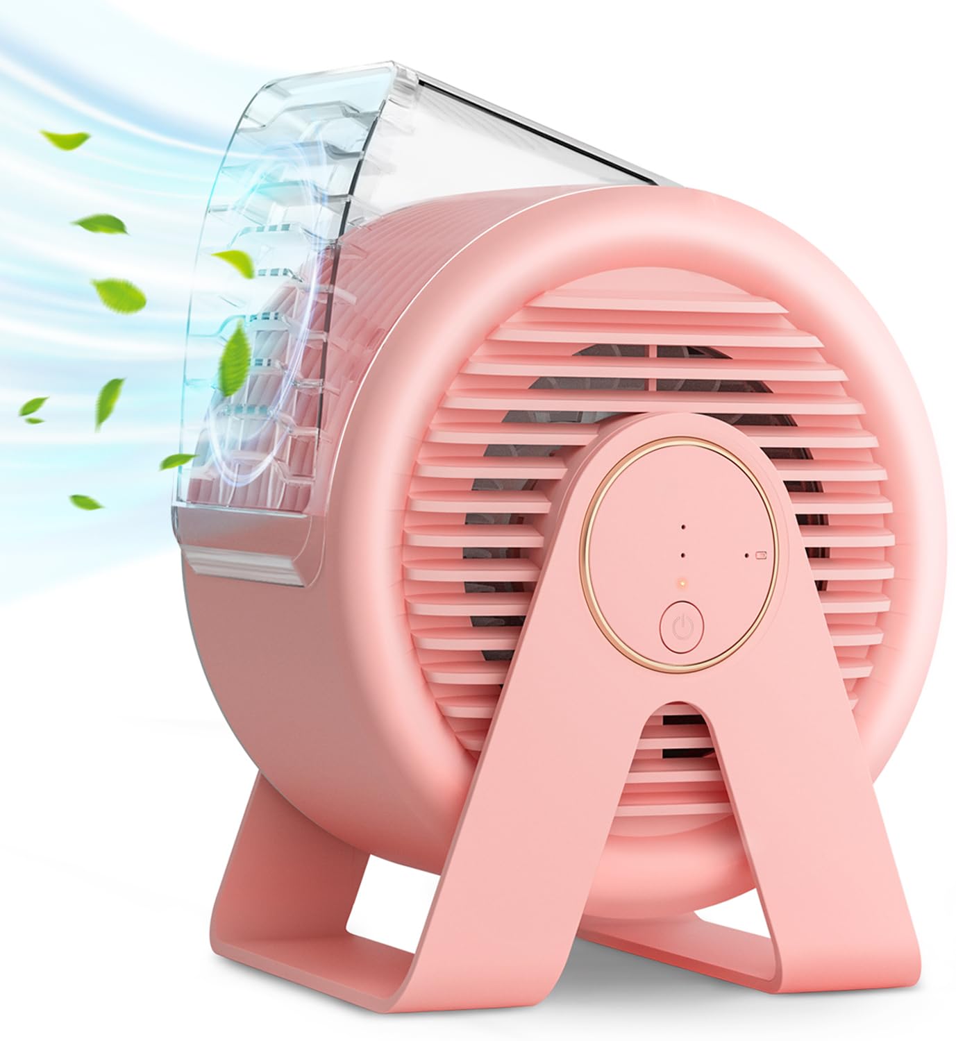 Misby Desk Fan 5.5 Inches, Small But Powerful Ultra Quiet Person Mini Fan, 60° Rotate Small Table Fan 3 Speeds Adjustable For Home Office Desktop Travel Camping (Pink)