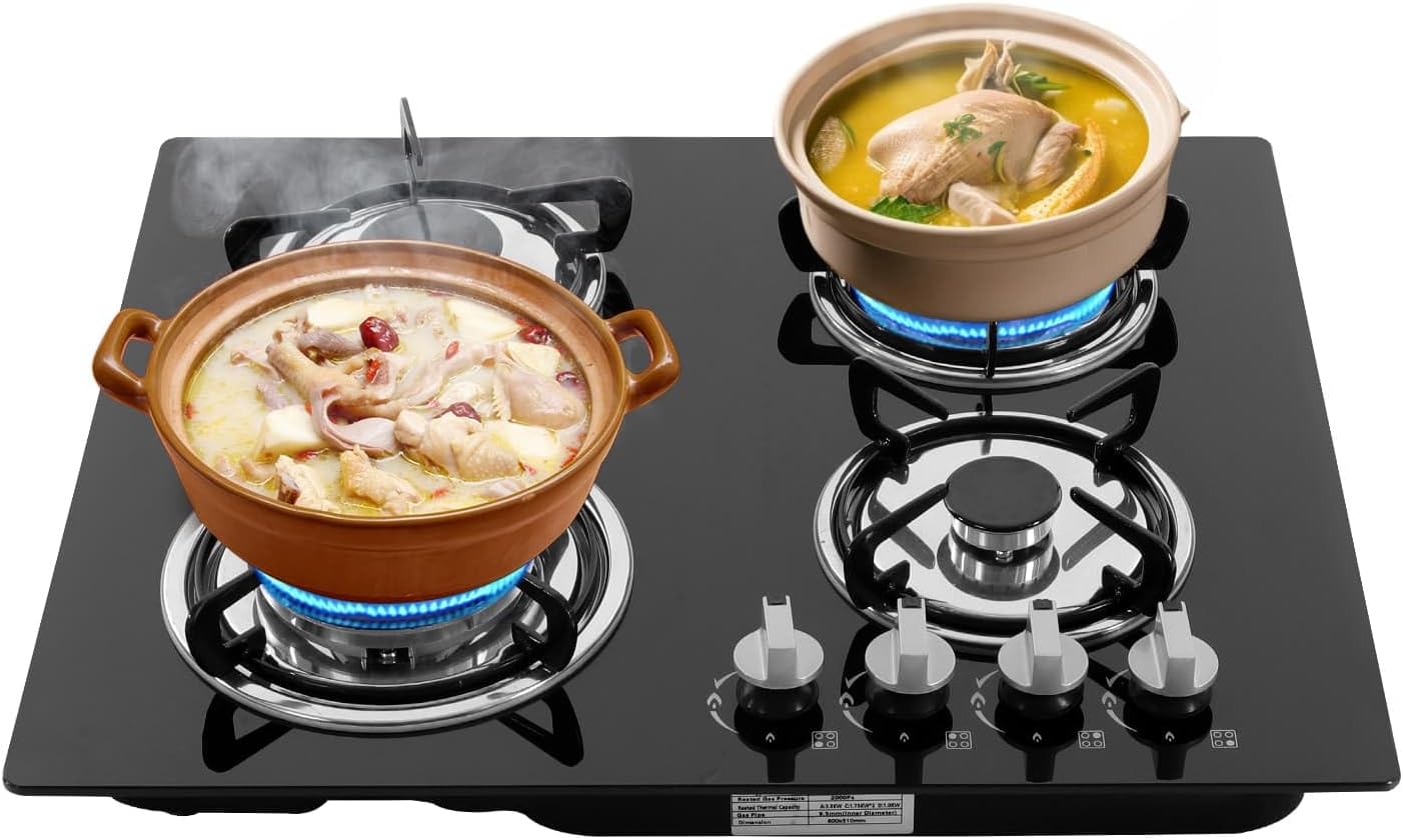 Estufa de Gas 4 Puestos Empotrable con Encendido Electrónico