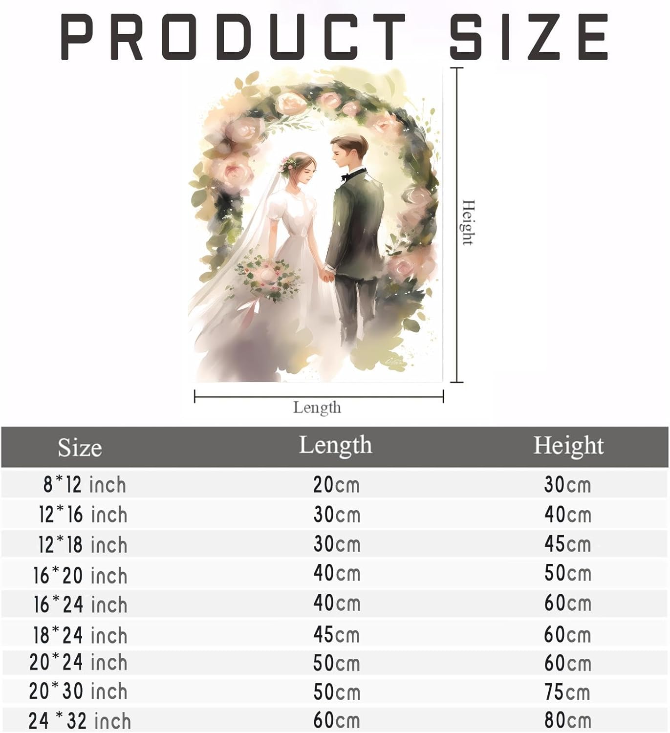 Gabbana 5D Rose Wedding Diamond Art, Wedding Dress Diamond Painting Full Diamond Art Kits for Adults Embroidery Cross Stitch Arts Craft Supply Canvas Wall Decor 16x24 Inch