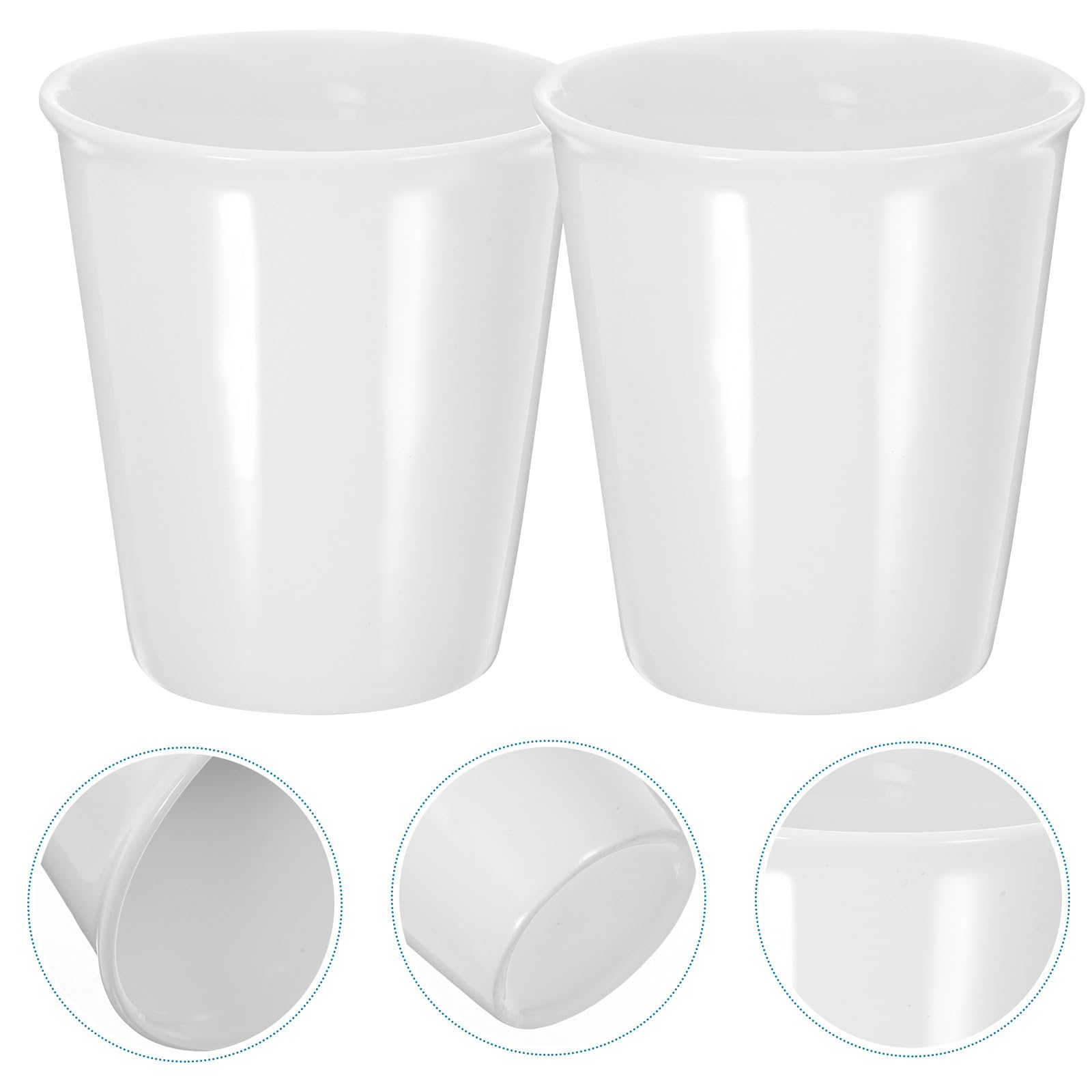 Luxshiny Tazze in Porcellana Bianca a Forma di Bicchiere di Carta Facili da Pulire Set da 10 Design e Raffinato da 180 Ml Perfette per Casa o Locale