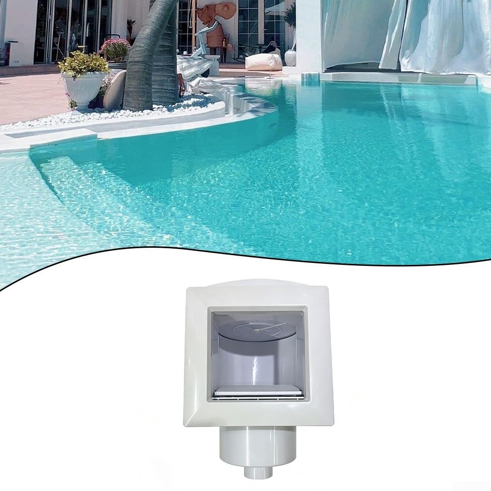 Skimmer per piscina con galleggiante per raccogliere foglie, cestello filtro a parete per piscine interrate e fuori terra, kit di pulizia dell'ingresso sottovuoto con 23 pezzi, bianco