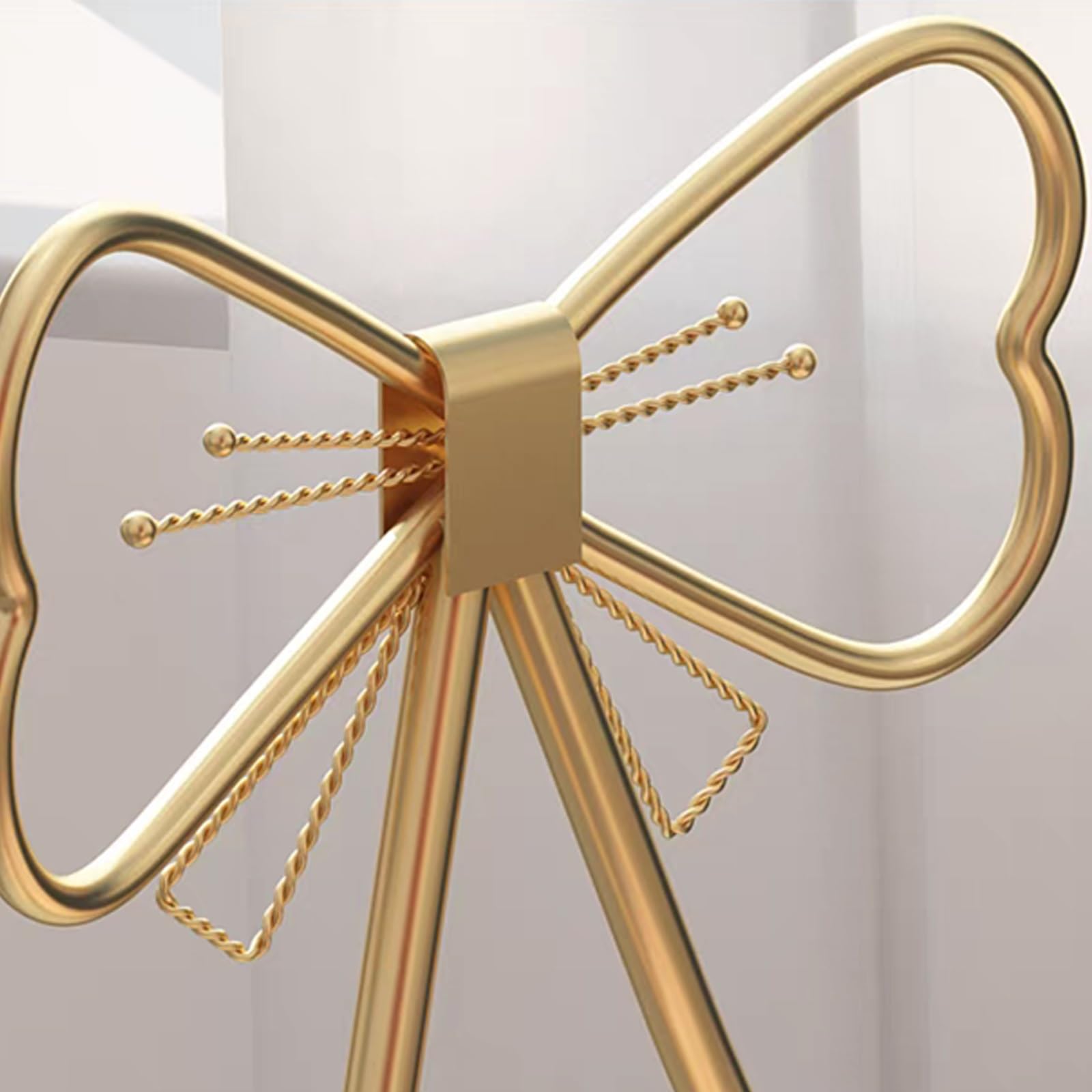 Sedia da Trucco in Ferro Battuto con Schienale, Sedia Multifunzionale con Design A Fiocco, for Camera da Letto, Soggiorno, Cucina, Sgabello di Bellezza(Rosa)