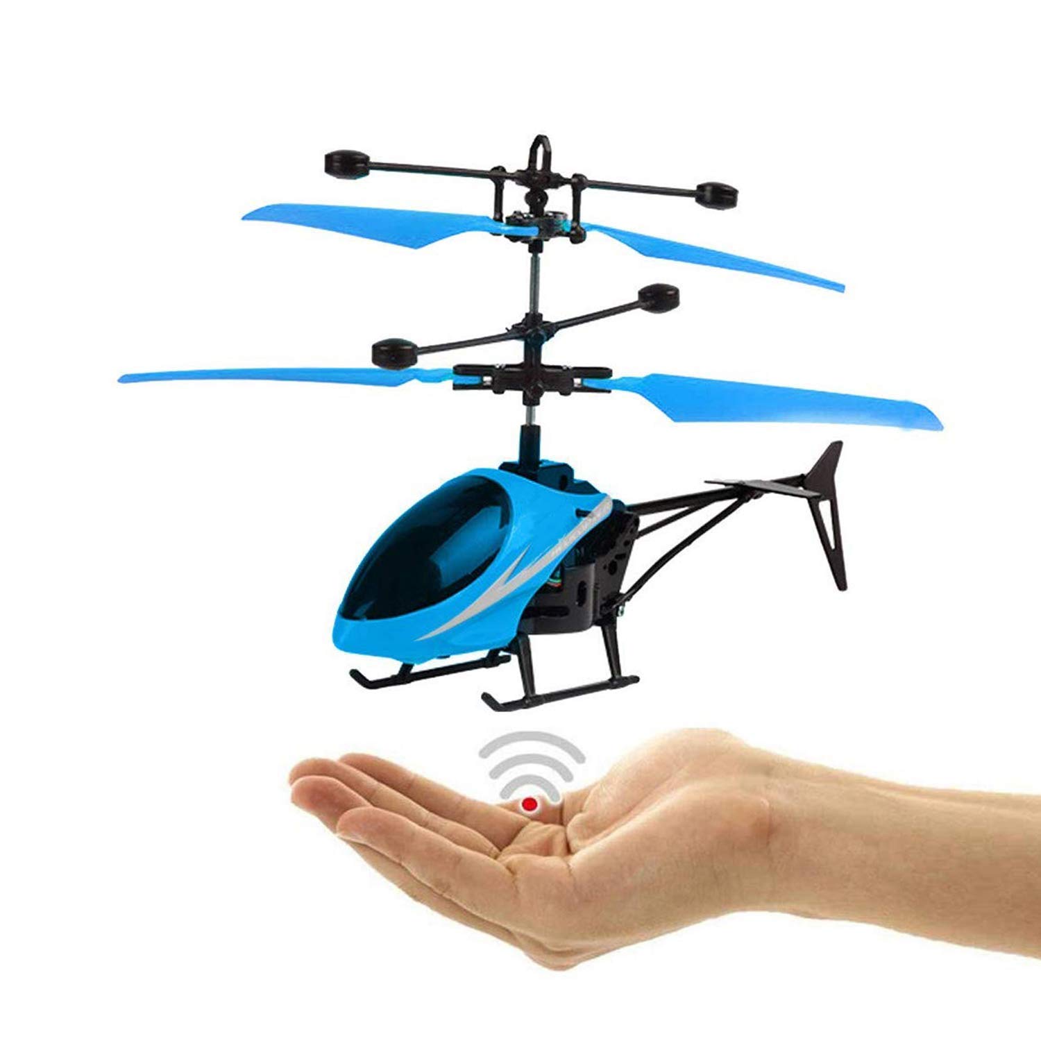 Helicopter with Radio Remote Control and Hand Sensor Charging Helicopter 2 in 1 Toys with 3D Light Toys for Boys Kids (Indoor & Outdoor Flying)(Multicolour) Pack of 1 (Any 1 Out of 3)