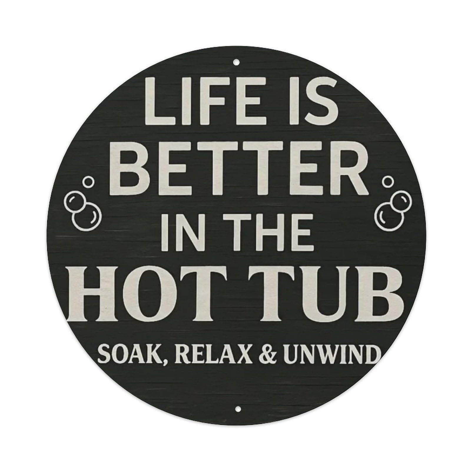Igtefte Vintage Life Is Better In The Hot Tub Tin Sign Style Home Bar Garden Wall Plaque Decor Metal Poster 8X8 Inch