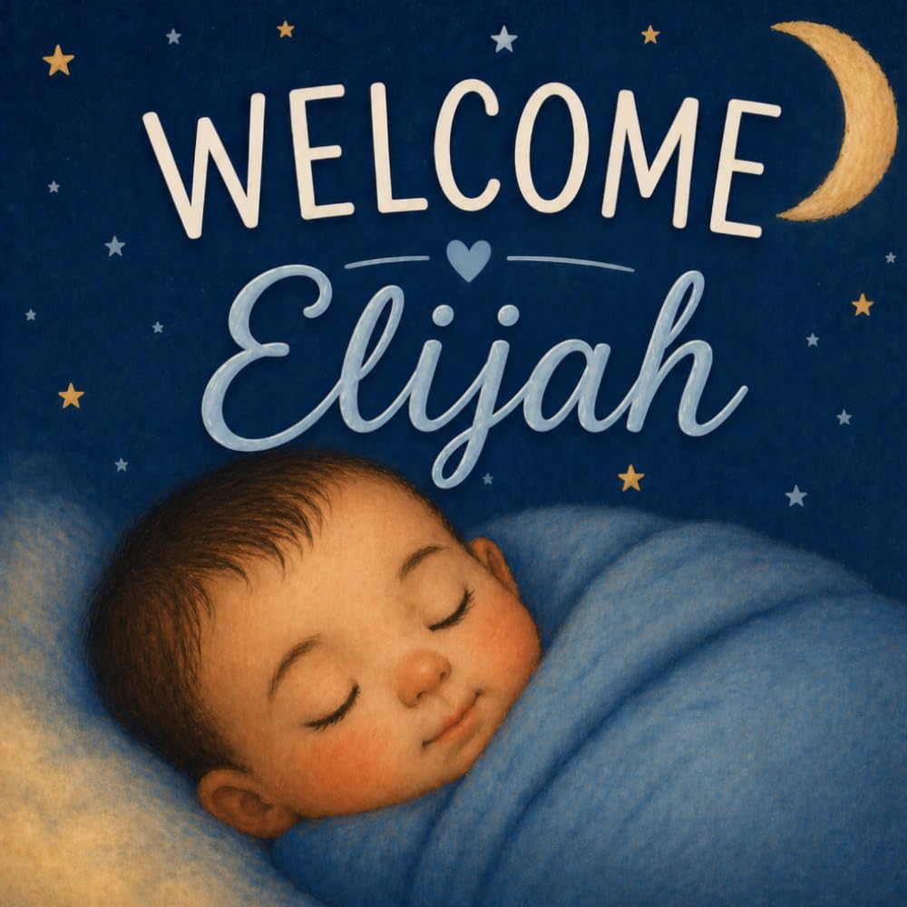 Welcome Elijah: Personalized Baby Book for Newborn Boys (Three Hearts Personalized Baby Name Books (Elijah))