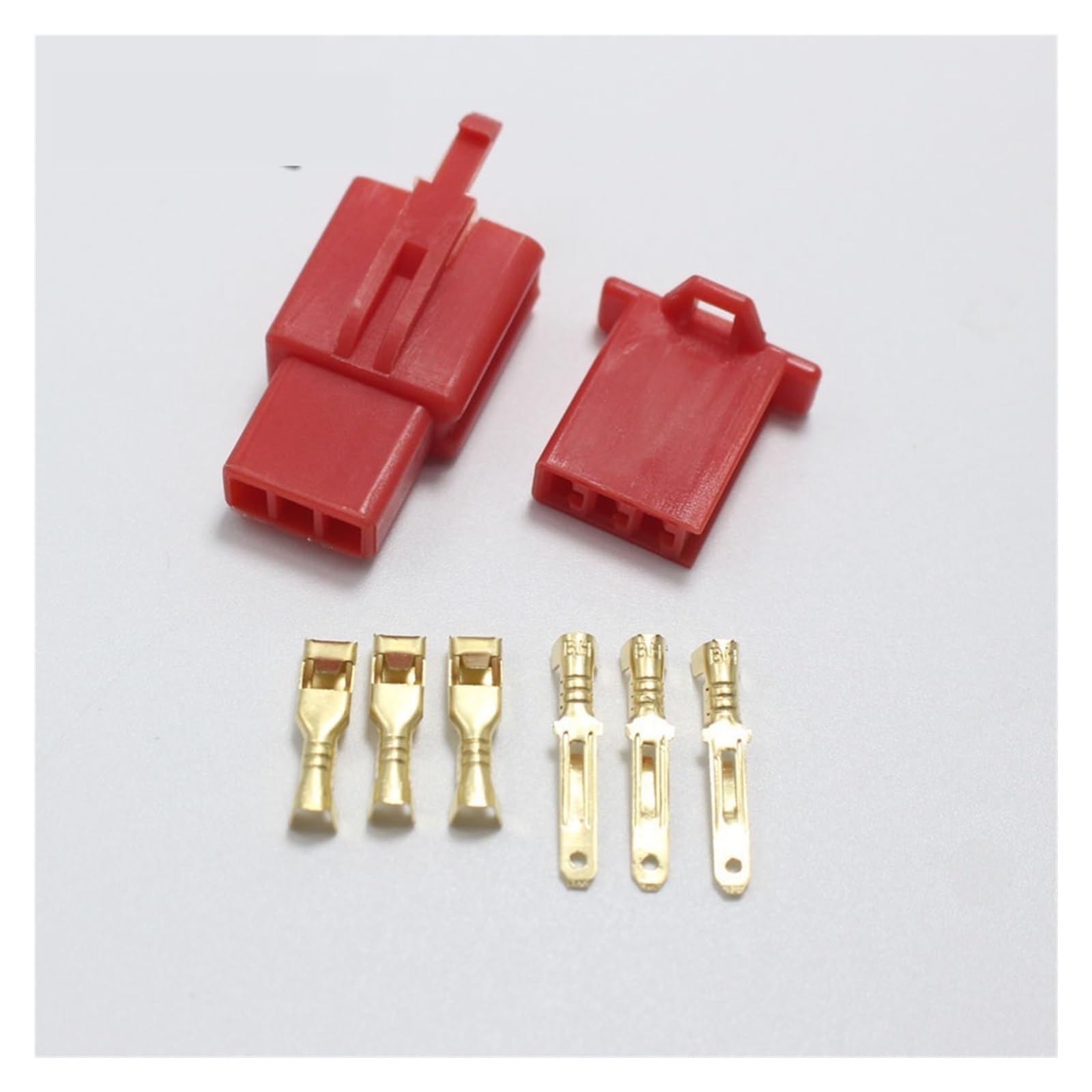 1set 2.8mm 3P Red Electrical Connector Kits 2.8 3Pin Male Female Socket