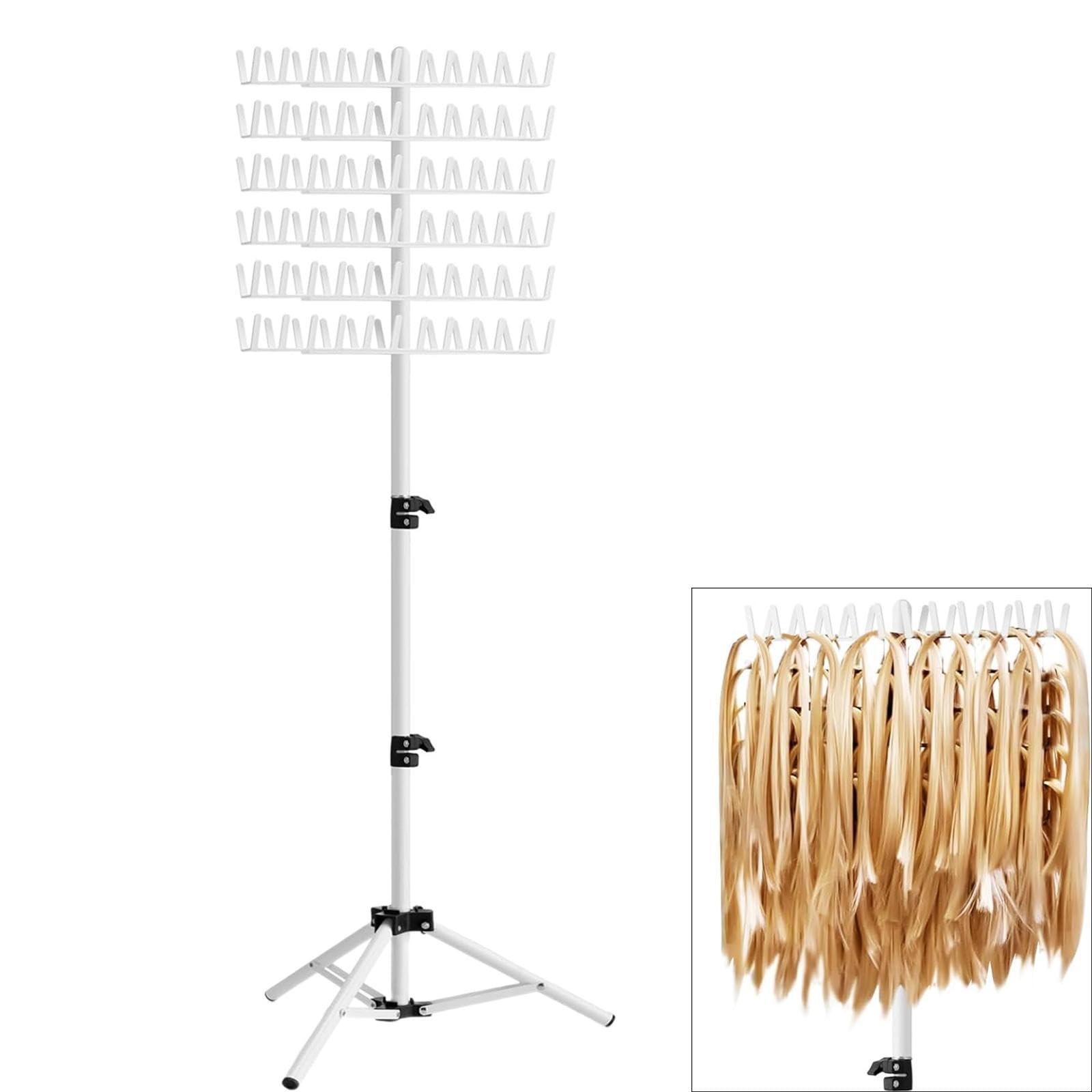 harayaa Braiding Hair Rack,Double Sided Braid Rack,144 Pegs Adjustable Height for Braiding Hair,Hair Braiding Rack for Stylists white - Image 4