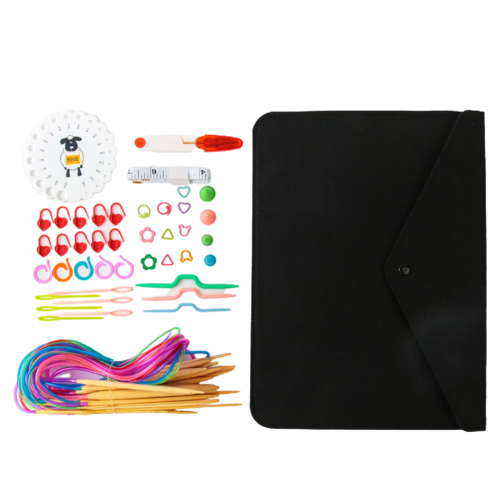 Elnwnnkc A Circular Knitting Needle Set Knitting Needle For Beginners, Round With Weaving Sewing Tools Kits Kits Sets Circular Sets Nd Yarn