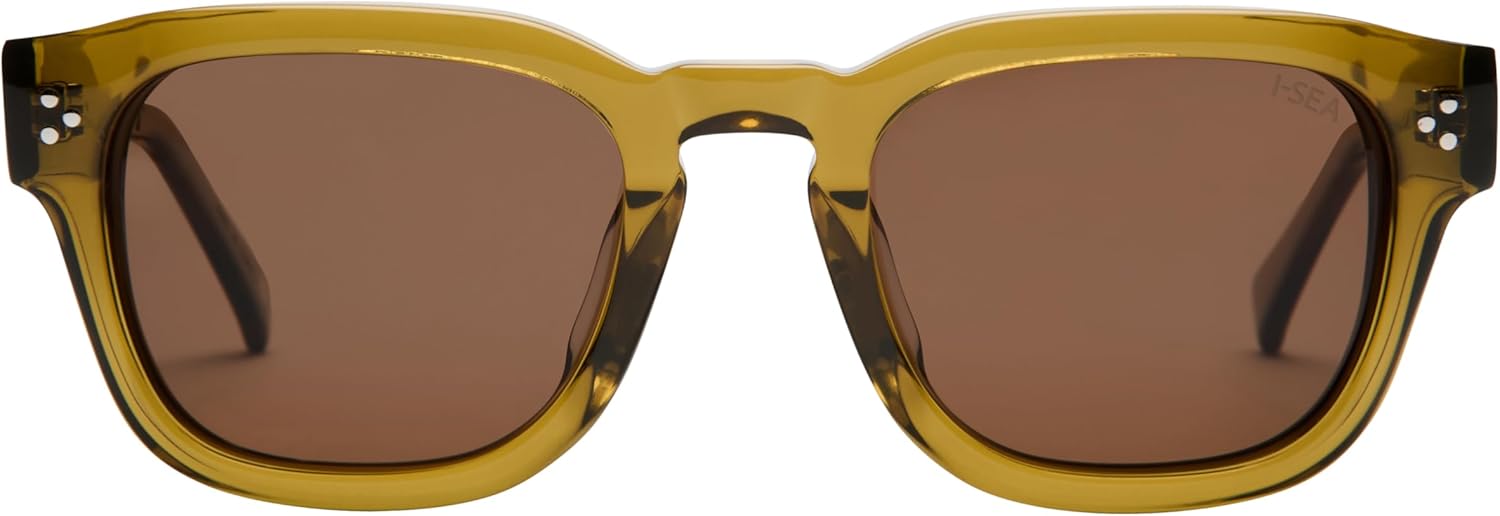I-SEA Unisex Sunglasses - Camden (KELP/BROWN POLARIZED)