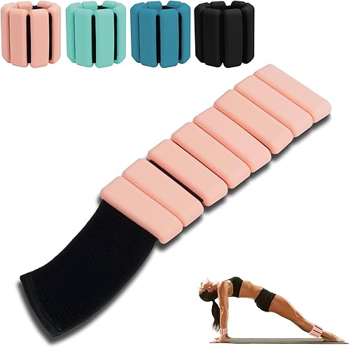 TIMOOU Pesas de tobillo para mujeres y hombres, pulsera ajustable con peso para muñeca para entrenamiento de gimnasio en casa, caminar, correr,