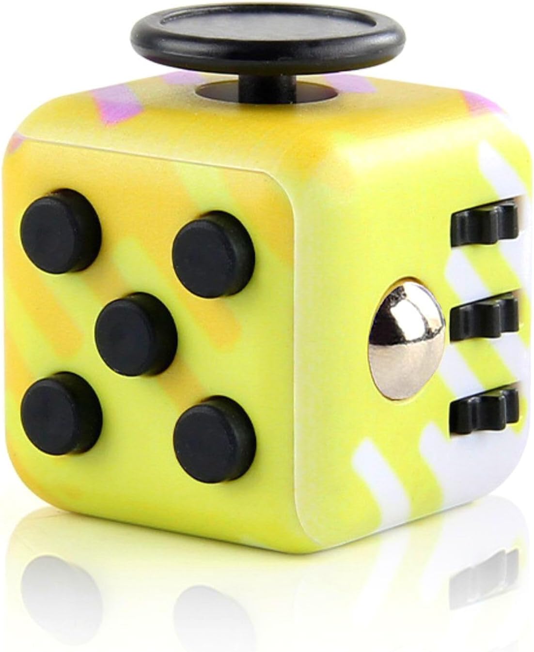 Anti Stress Adulte VCOSTORE Mini Cube Anti-stress - 12 Faces - Jouet Portable Anti-stress Pour Enfants Et Adultes Atteints De TDAH, OCD Et Autisme - Noir Cube Anti Stress