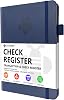 Check Register – Elegant Check Registers for Personal Checkbook with Check & Transaction Registers, Hardcover Checkbook Log 5.2x7.6 Navy Blue