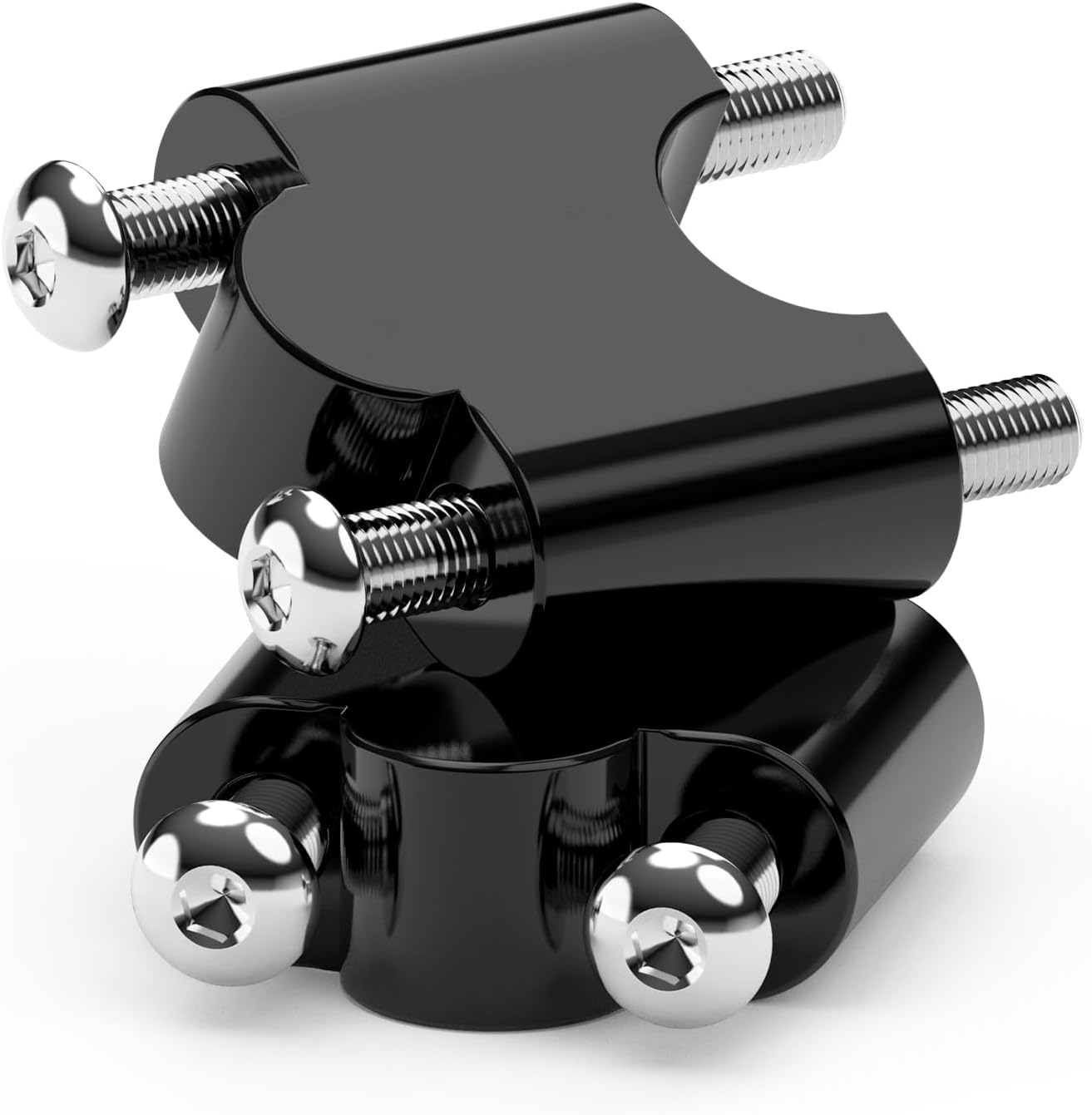 NICECNC Motorcycle Handlebar Riser Clamp Compatible with Yamaha Raptor 700 2013-2023,Raptor 700R 2016-2023 Black,ATV Aluminum Replacement Parts