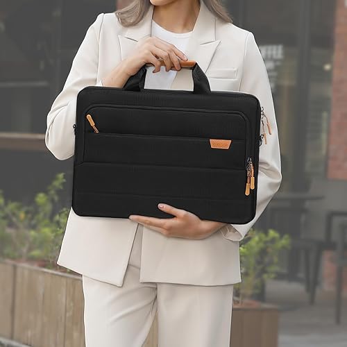 Miniatura 6 de MOSISO Laptop Shoulder Messenger Bag, Computer Bag, Briefcase with Front Rectangle&Horizontal Pockets&Belt