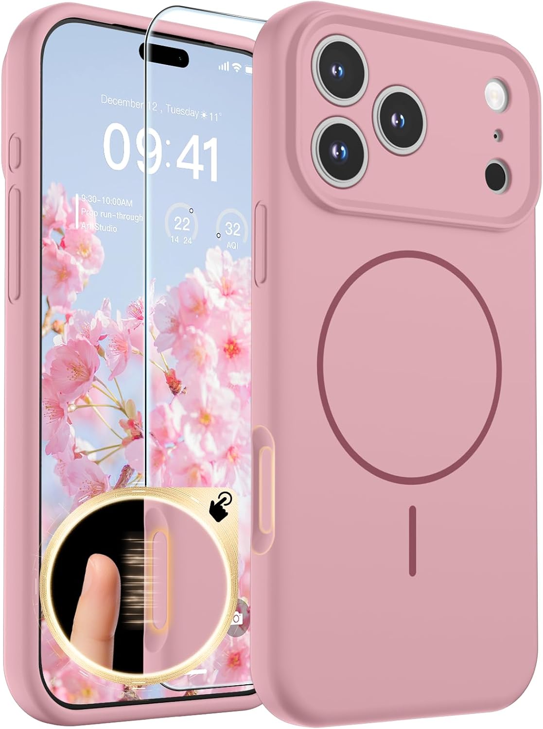  Silicone & Magnetic for iPhone 12 Case Black