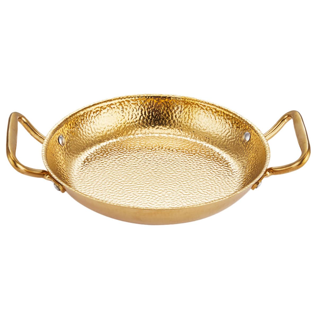 HOLIDYOYO Double Handle Stainless Steel Pan Induction Cooktop Hot Pot Smooth Cooking Pot for Seafood Paella