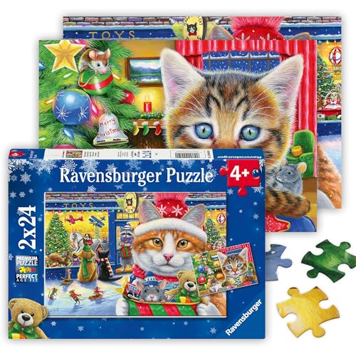 Ravensburger Puzzle de 2 x 24 pièces pour Enfants – Chaque pièce est Unique, Les pièces s'emboîtent Parfaitement