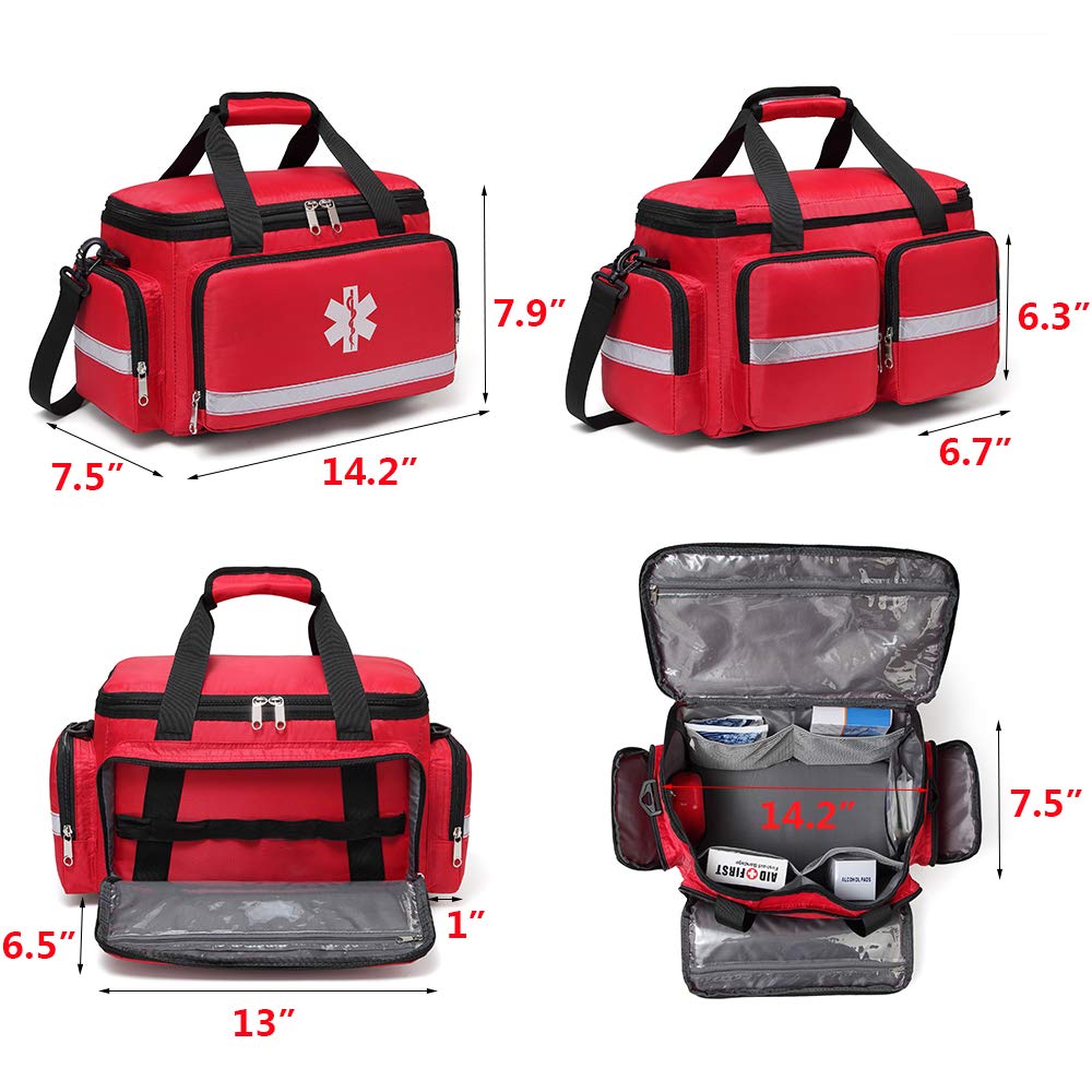 First Aid Trauma Jump Bag Empty for First Responder EMT EMS Nurse