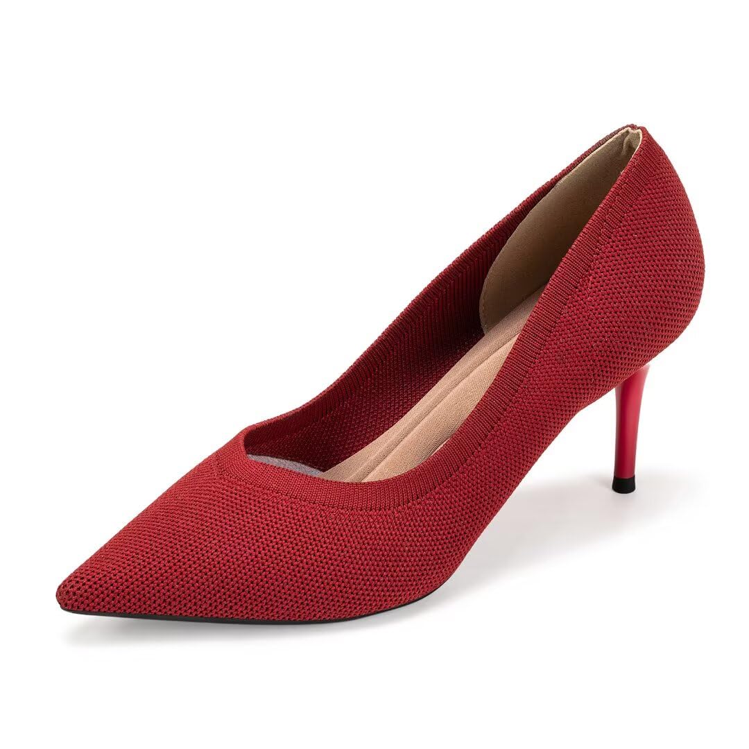 Frank Mully Damen Pumps mittlerer niedriger Absatz Fliegenge