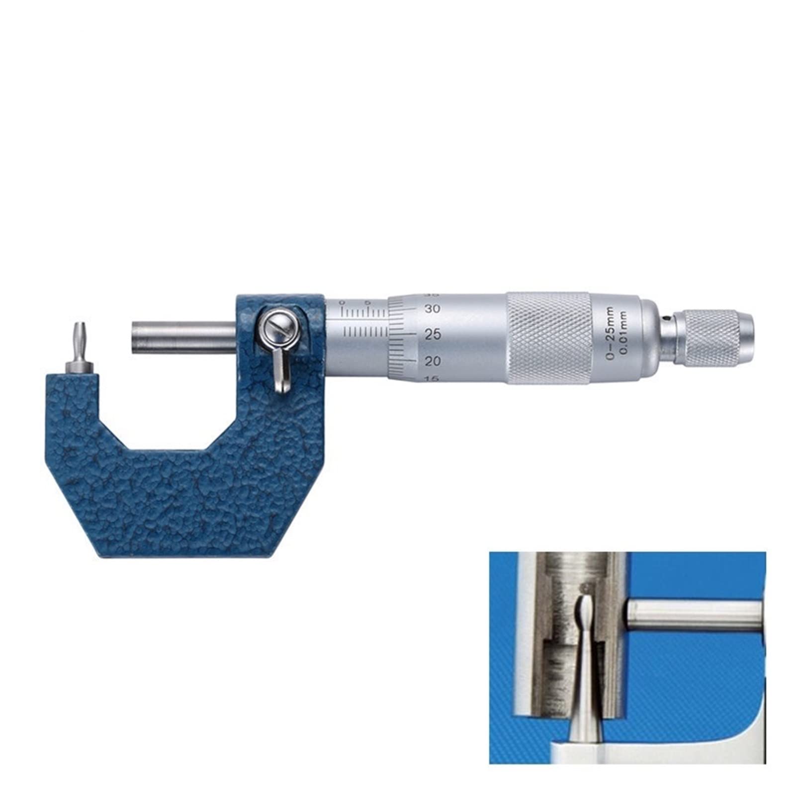 Micrómetros de 0-25mm / micrómetro de calibre de 0,01 mm for medir espesor de tubos y tubos Herramientas de medición de la calibradora Vernier