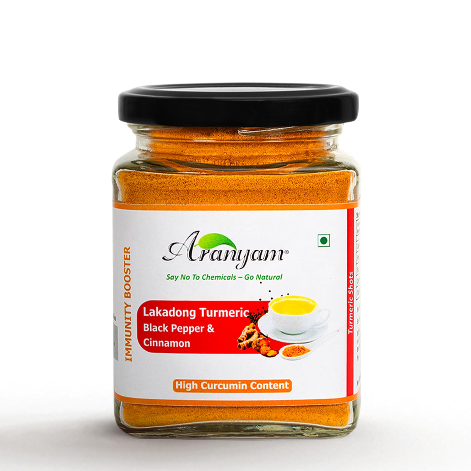 Lakadong Turmeric Drink Mix - 100g | Infused with Black Pepper & Cinnamon - High Curcumin (7-12%) | Haldi Powder for Golden Milk, Latte, Herbal Tea & Health Drinks