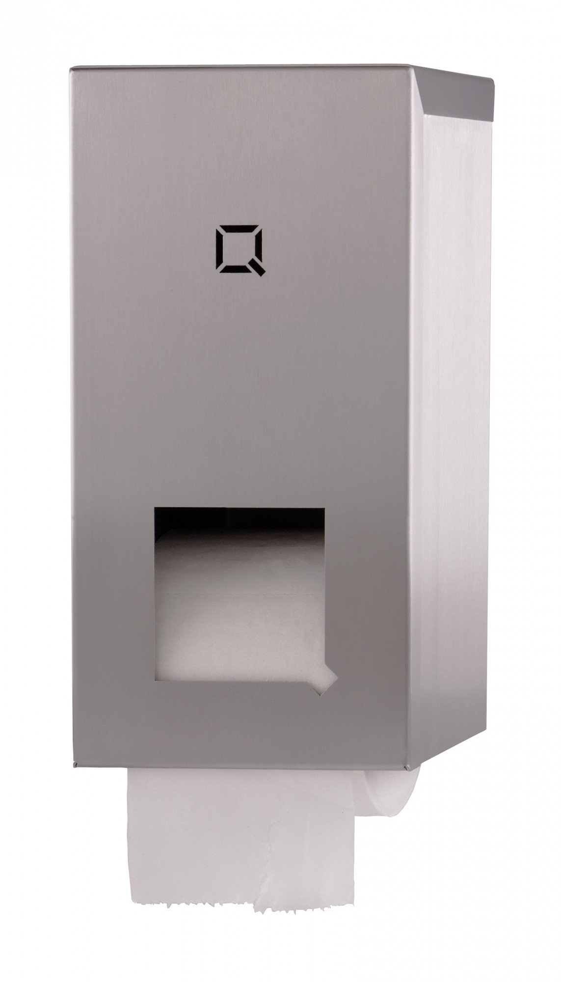 6820 Qbic-line - Dispenser per 2 rotoli di carta igienica, in acciaio INOX