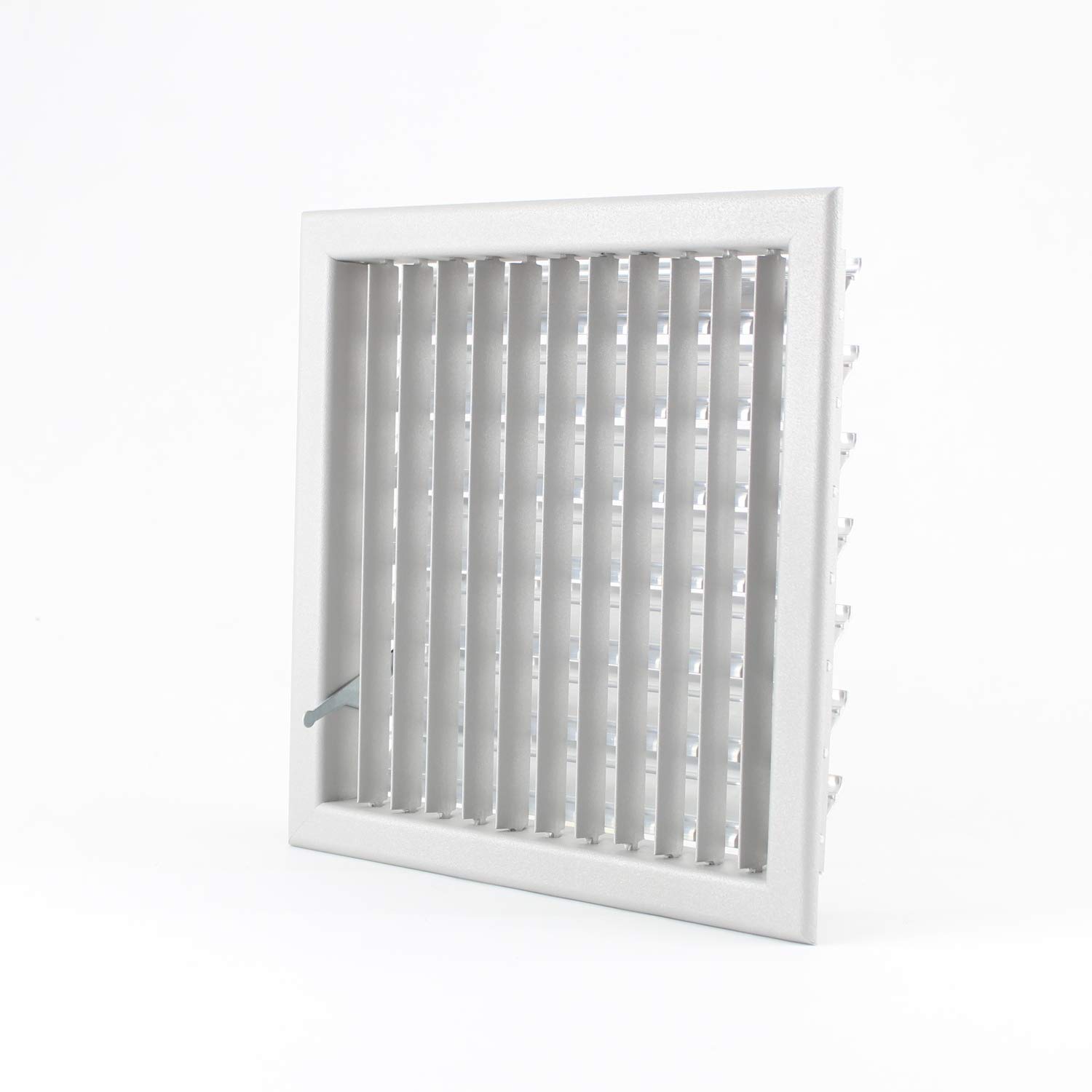 Rejilla de ventilación New Model 22 x 22 cm, gris, diámetro de 120 mm, ajustable, con persiana para chimenea