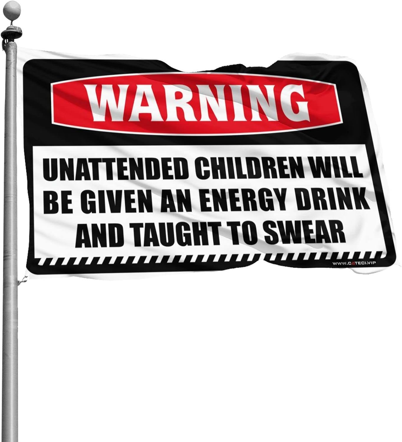 Dorm Wall Decor for College Boys Unattended Children Will Be Given an Energy Drink and Taught to Swear Flag College Dorm Decor Funny Girls Room Decor (Size : 152X244CM)