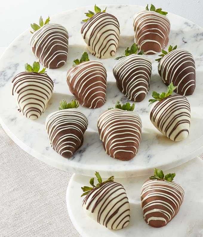 From You Flowers - 12 Pieces - Belgian Chocolate Dipped Strawberries (An Assortment of Milk, White and Dark Chocolate)