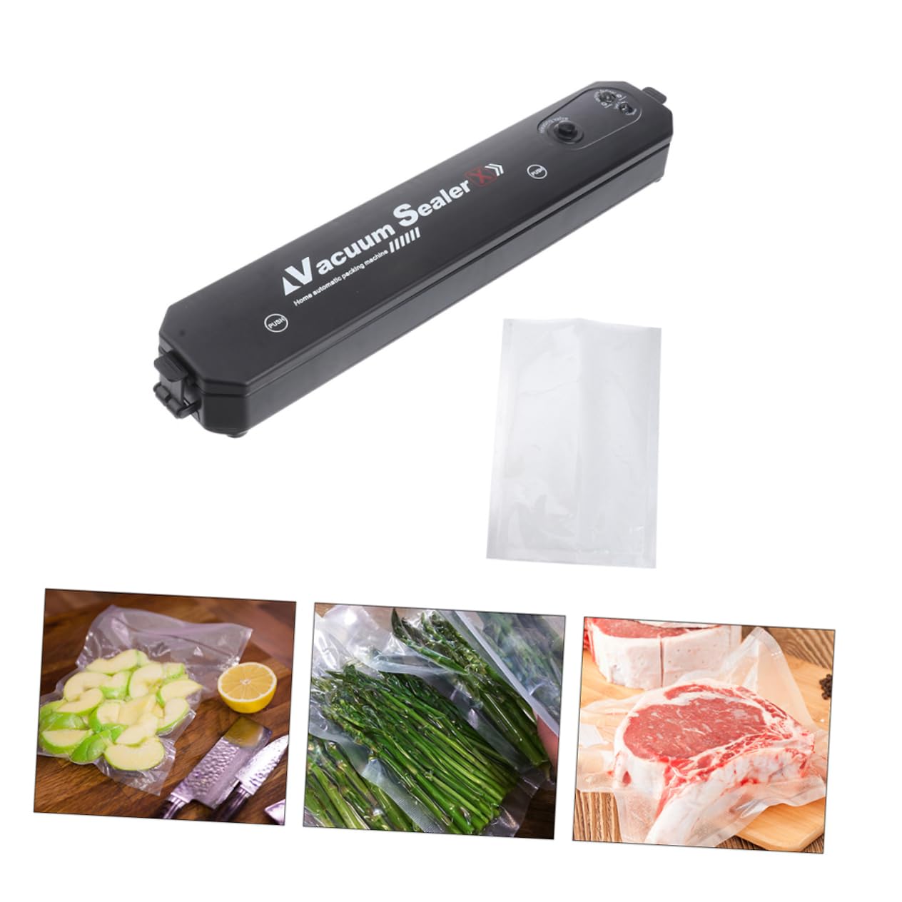 2sets Sottovuoto Portatile Sigillatrice Per Alimenti Compatibile Sacchetti Liquidi Strumento Conservazione Per Sacchetti