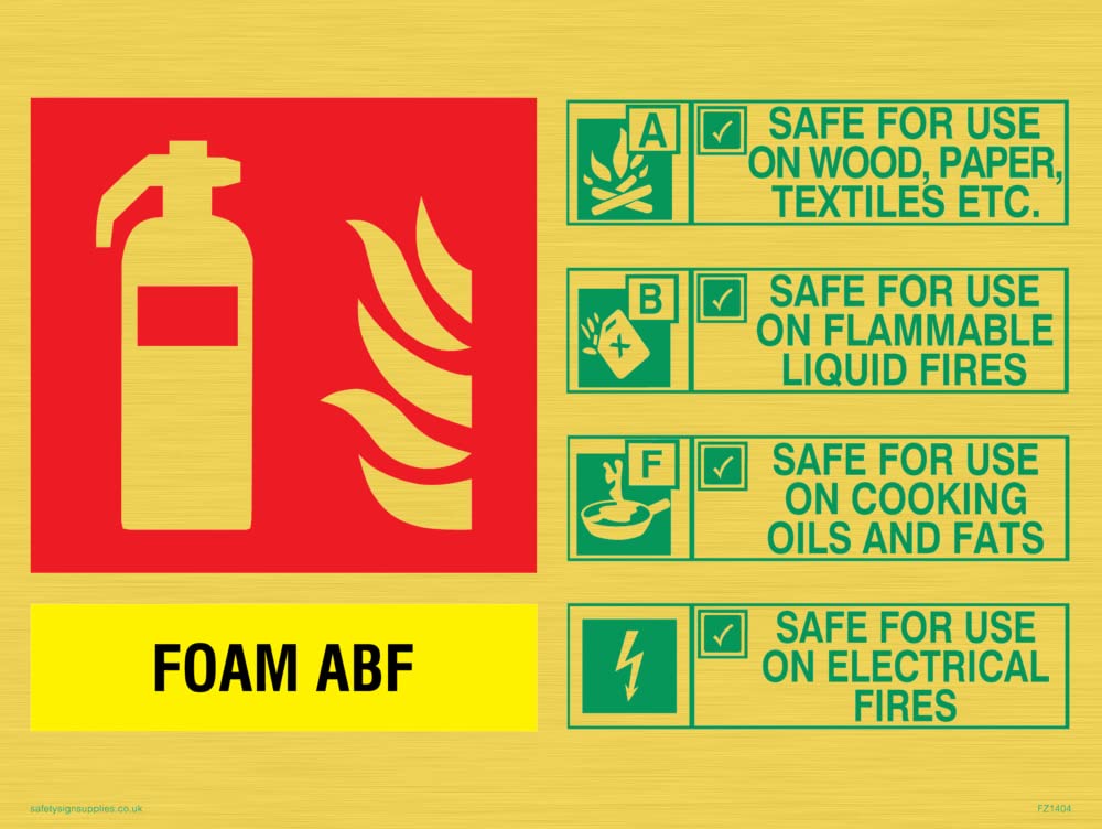 This extinguisher contains AFF Foam ABF instructions for use Sign Sign - 200x150mm - A5L
