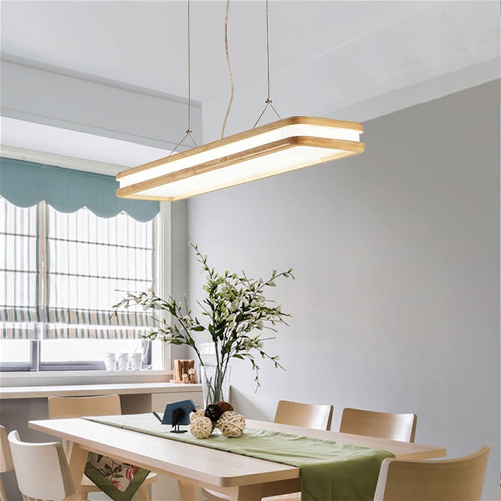 lampadario moderno a LED lampada da soffitto illuminazione a sospensione in legno lampada da tavolo da pranzo lampadari nordici in legno 24W lampade a sospensione per ufficio cucina isola came