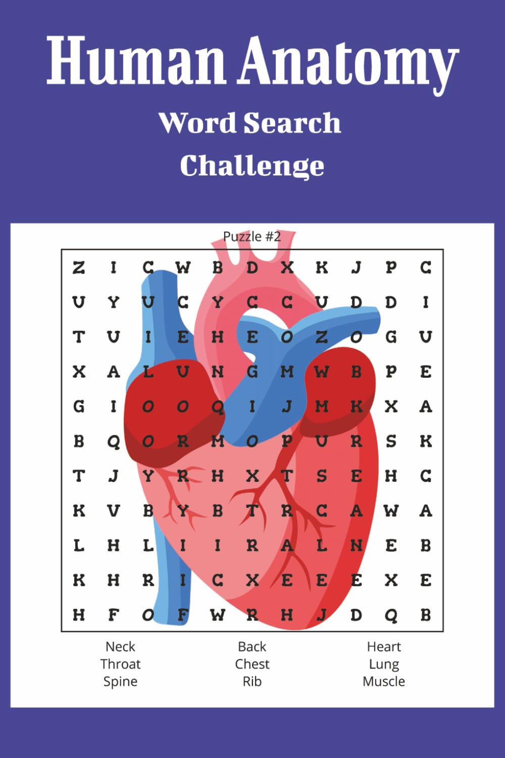 Human Anatomy Word Search Puzzle Book: Anatomy Word Search Puzzle Book: Word Searches with Easy to Read Print about Anatomy and Physiology | 6 x 9 inches, 110 pages