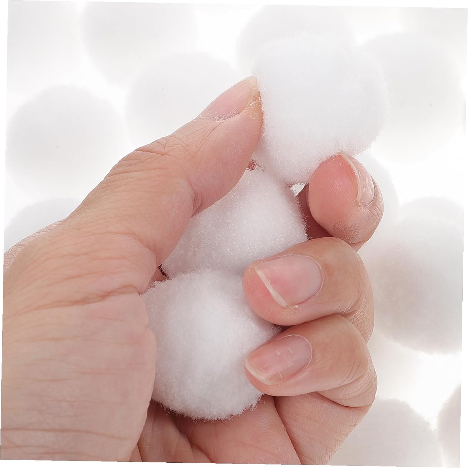 HAKIDZEL 500pcs White Decorative Pom Poms for Clothing DIY Crafting Fuzzy Balls for Sewing Scrapbook Handmade Accessories and Art Projects