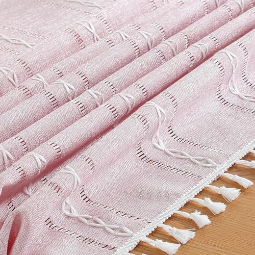 meioro Böhmische Tischdecke für Küche Dekoration, 140x260cm Makramee Tischtuch mit Quasten, Rechteckige Leinen Tischwäsche… – Ansicht 5